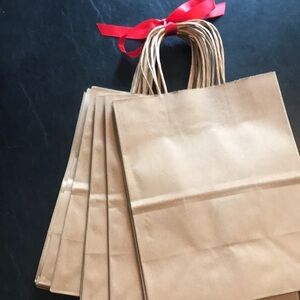 15 brown paper gift bags